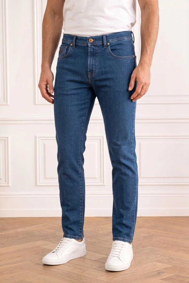 Scissor Scriptor blue tapered jeans with a basic five-pocket fit 195978 - photo 1