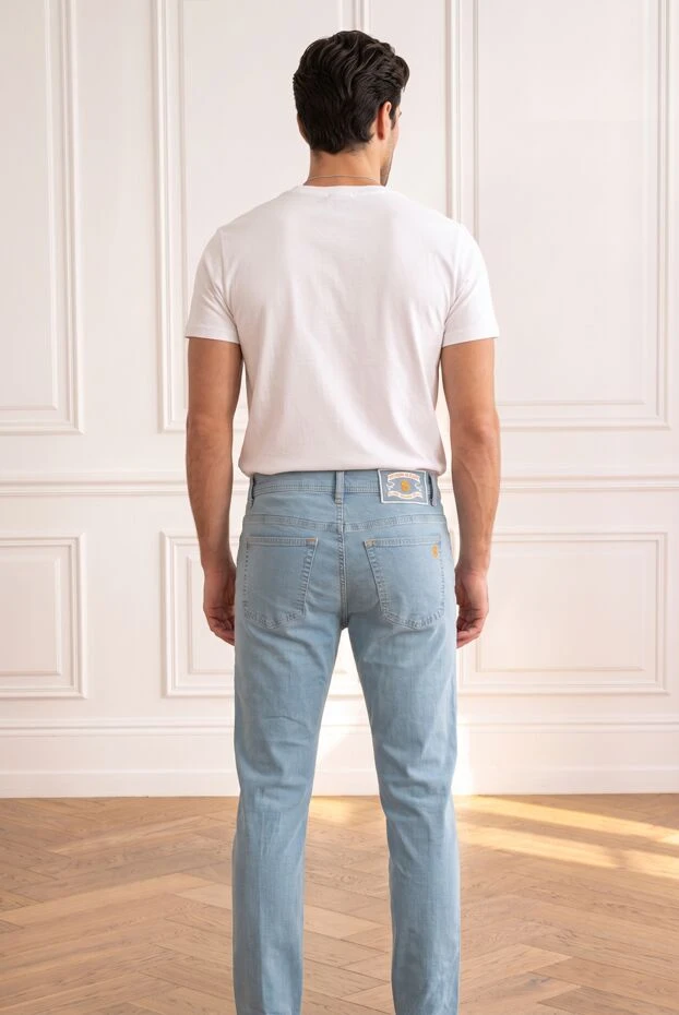 Scissor Scriptor straight-leg blue jeans made from japanese denim 196019 - photo 2