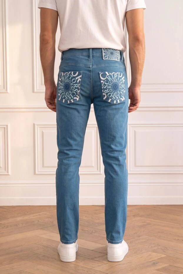 Scissor Scriptor light blue skinny jeans with delicate embroidery on the front pocket 196050 - photo 2