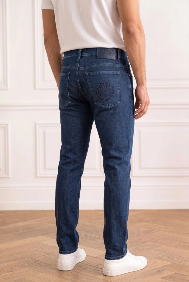 Scissor Scriptor straight-leg dark blue jeans with a classic five-pocket silhouette 196067 - photo 2