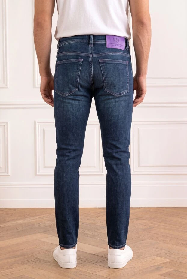 Scissor Scriptor dark blue skinny jeans with a delicate melange effect 196116 - photo 2