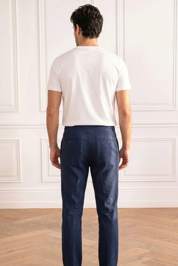 Men's blue jogger jeans with adjustable drawstring - photo 2