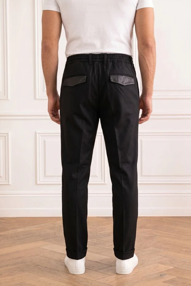 Scissor Scriptor black tapered trousers with creases and an elastic waistband 196137 - photo 2