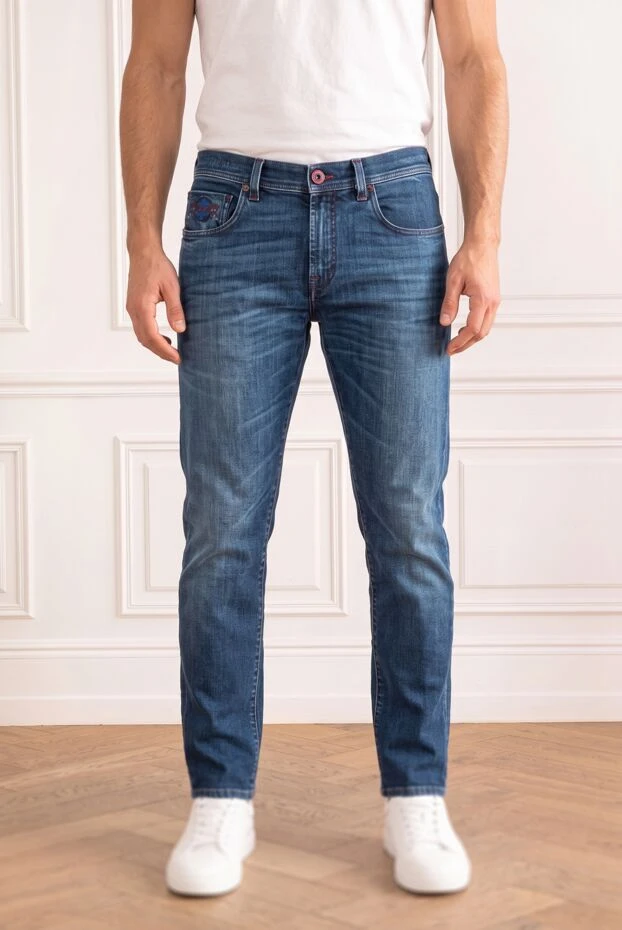 Scissor Scriptor blue skinny jeans with a subtle natural distressing effect 196224 - photo 1