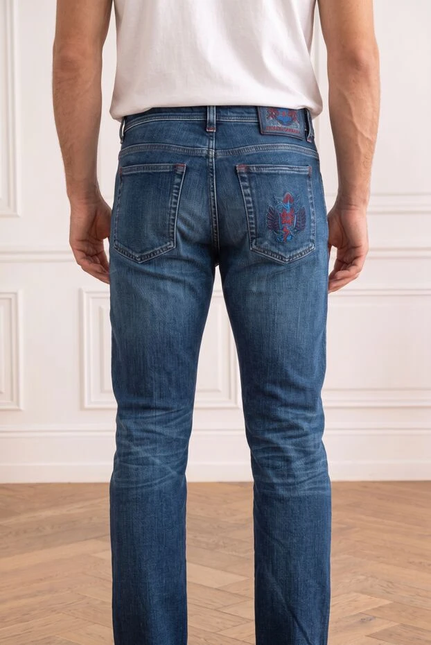 Scissor Scriptor blue skinny jeans with a subtle natural distressing effect 196224 - photo 2