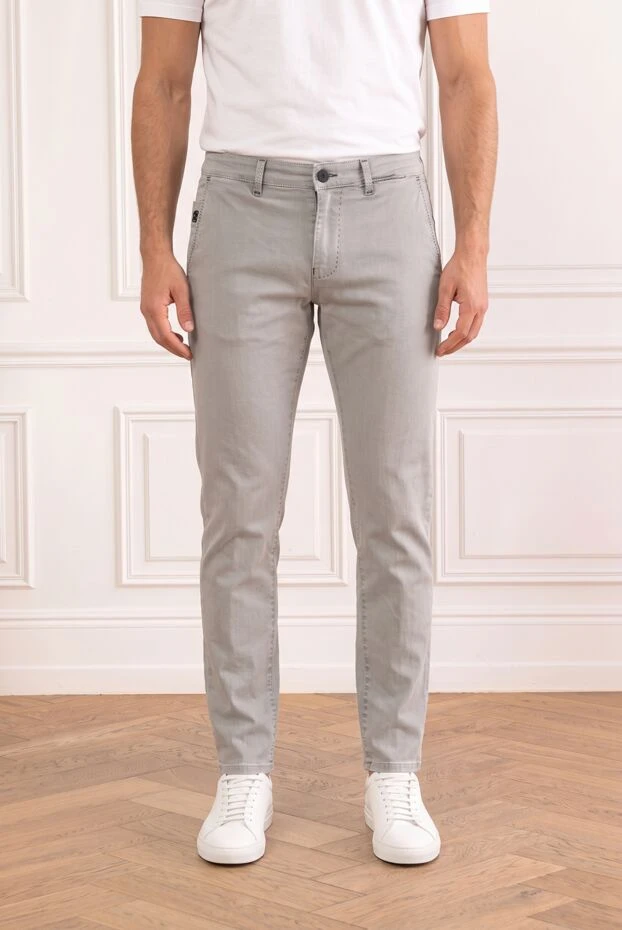 Scissor Scriptor light grey tapered chinos made from a fine, smooth fabric 196257 - photo 1