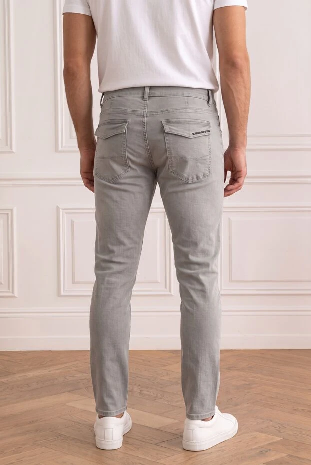 Scissor Scriptor light grey tapered chinos made from a fine, smooth fabric 196257 - photo 2