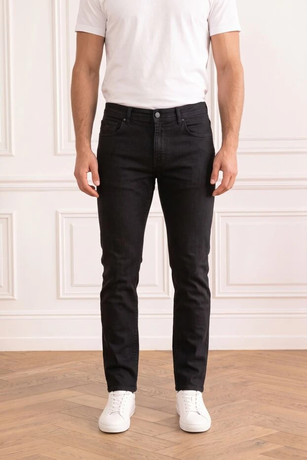 Scissor Scriptor black tapered jeans with a basic five-pocket fit 196303 - photo 1