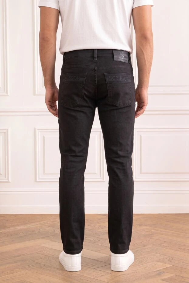 Scissor Scriptor black tapered jeans with a basic five-pocket fit 196303 - photo 2