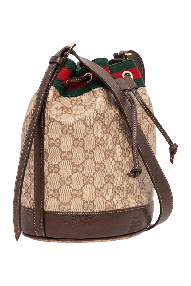 Gucci венециядағы классикалық gg кенептен жасалған әйелдерге арналған шелек сөмкесі. 196349 - фото 3