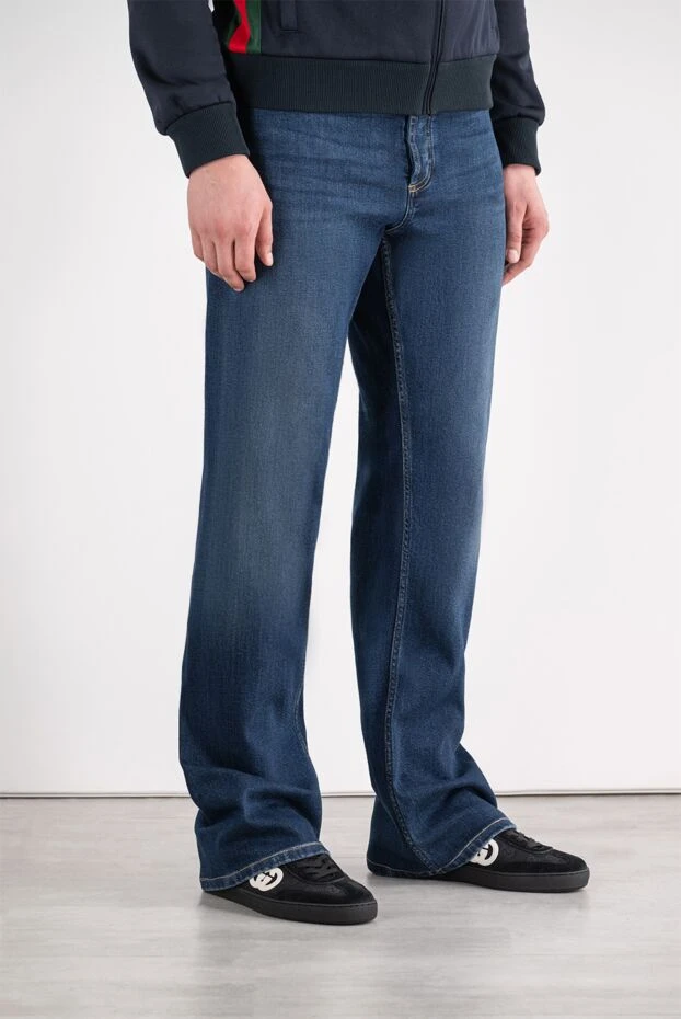 Gucci blue classic straight-leg jeans made from authentic italian denim 196356 - photo 2