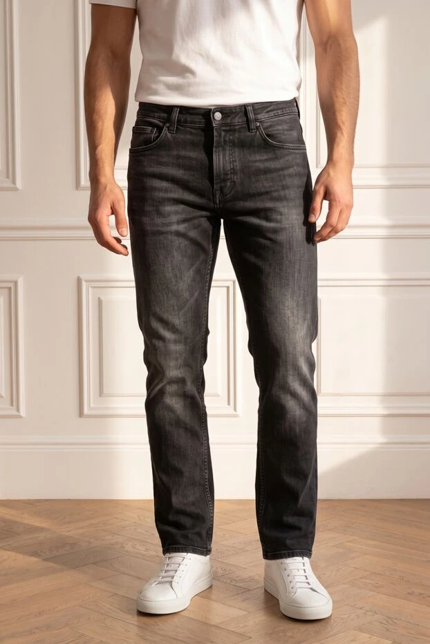 Gucci black straight-leg jeans made of washed cotton denim 196357 - photo 1
