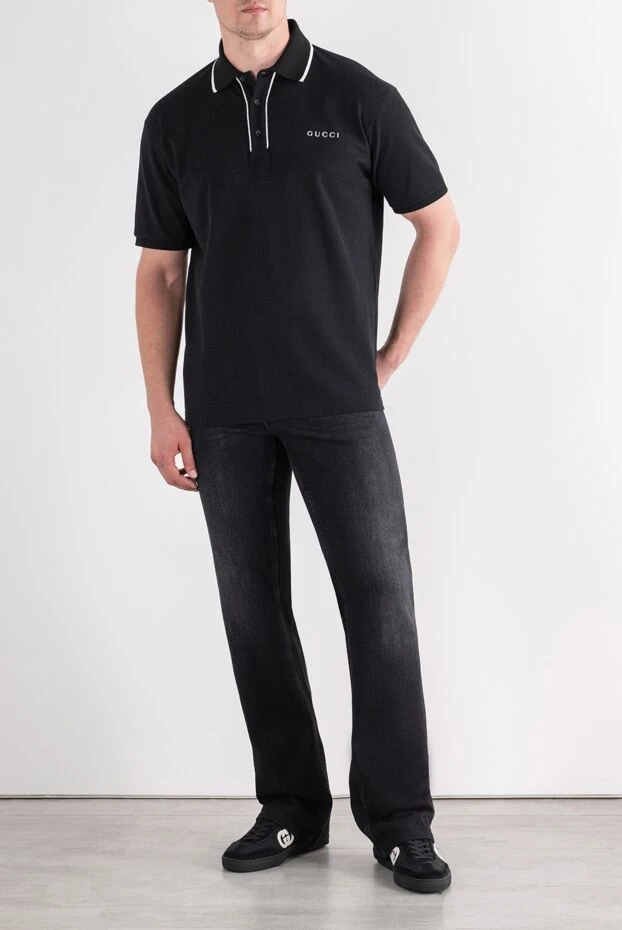 Gucci black straight-leg jeans made of washed cotton denim 196357 - photo 1