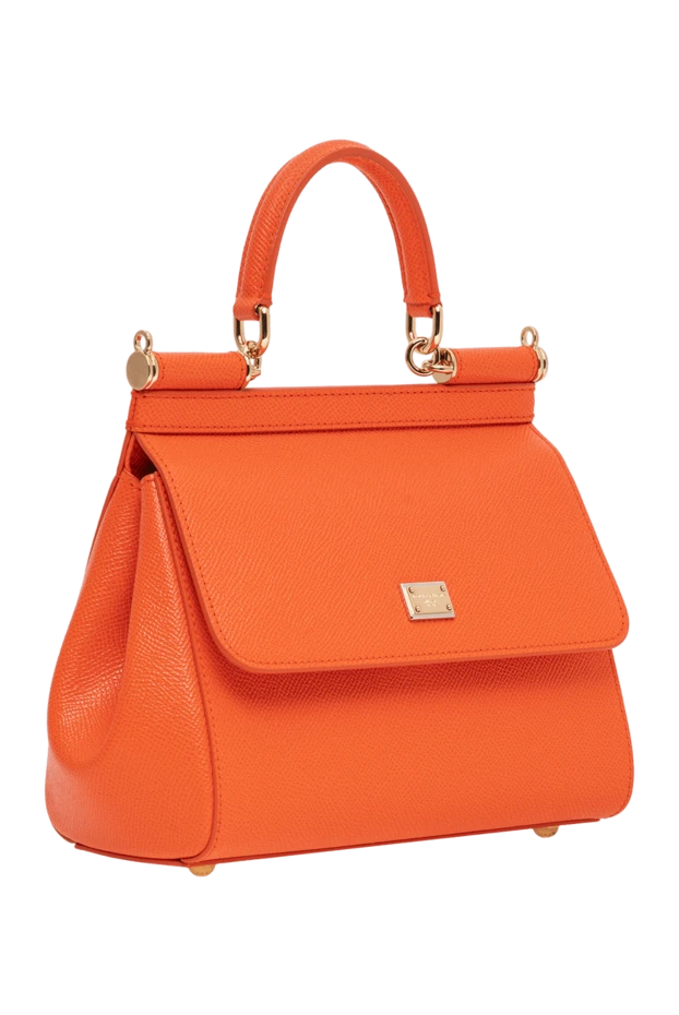 Dolce & Gabbana small orange sicily calfskin tote bag 196387 - photo 3