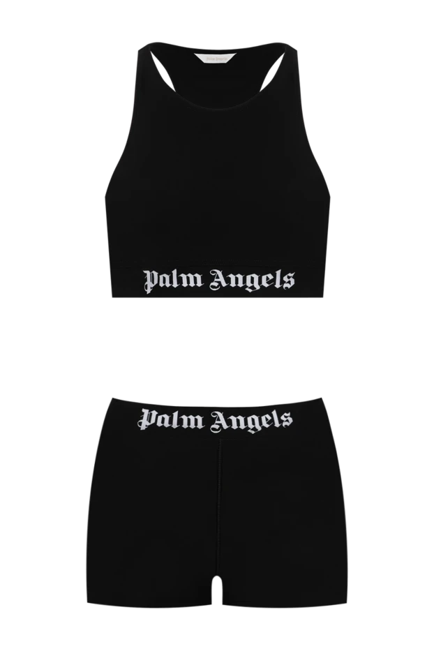 Palm Angels черный спортивный комплект из топа и облегающих шорт 196419 - фото 1