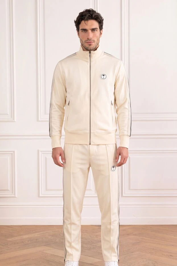 Palm Angels cream knitted suit with contrasting stripes 196432 - photo 1