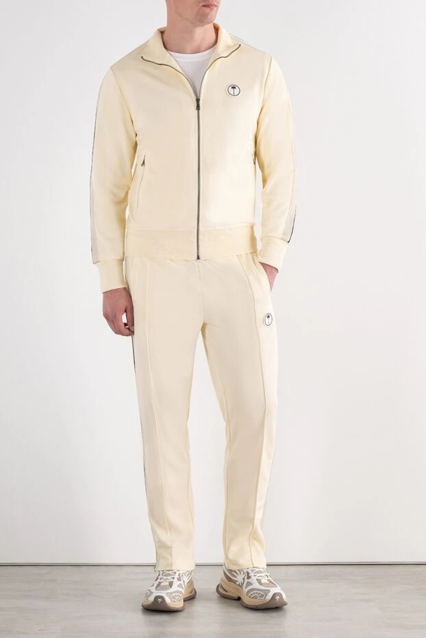 Palm Angels cream knitted suit with contrasting stripes 196432 - photo 2