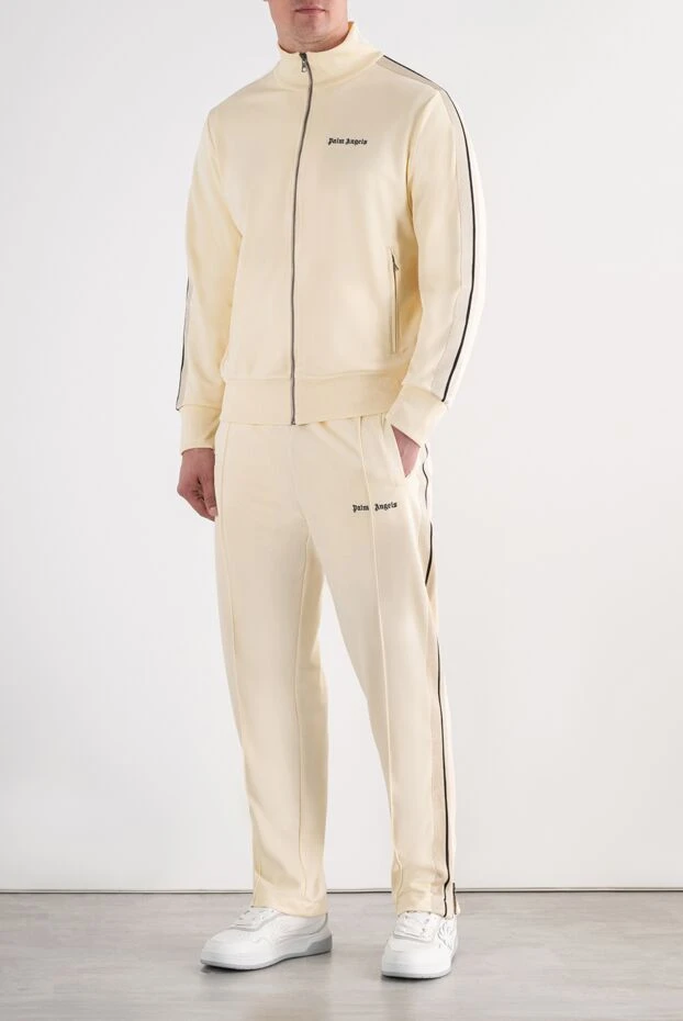 Palm Angels cream tracksuit with a text gothic logo 196433 - photo 2