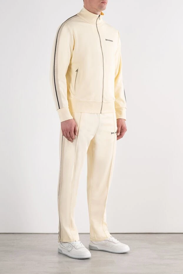 Palm Angels cream tracksuit with a text gothic logo 196433 - photo 3