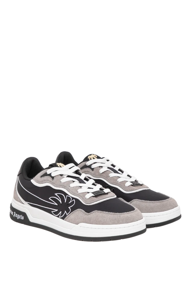 Palm Angels combination sneakers with palm tree appliqué and suede overlays 196437 - photo 3