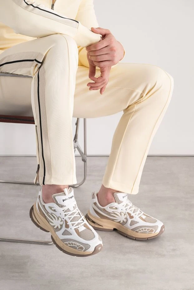 Palm Angels chunky mesh and suede sneakers with a voluminous palm tree 196438 - photo 2