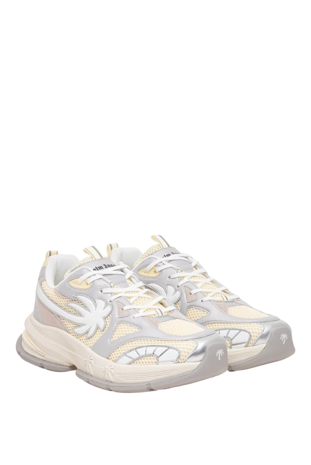 Palm Angels mesh and metallic leather sneakers with a 3d palm tree print 196440 - photo 3