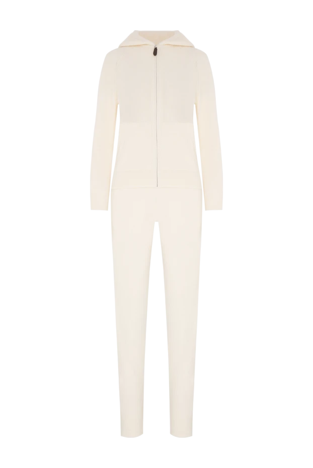 Loro Piana кашемировый трикотажный костюм из худи на молнии и зауженных брюк 196441 - фото 1