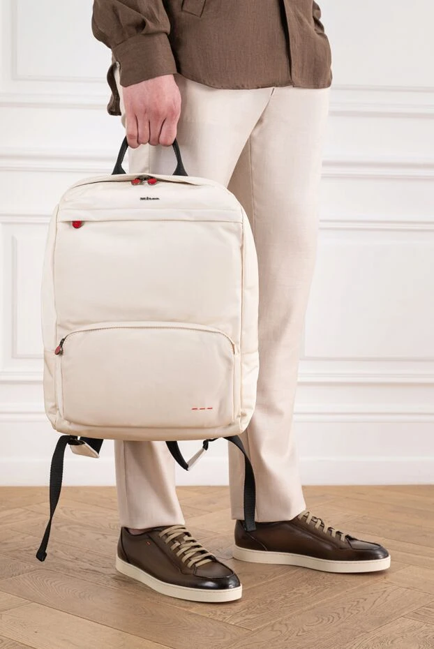 Kiton men's technical urban sports backpack in white 196471 - photo 2