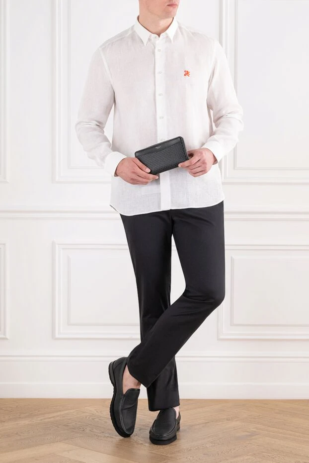 Premium black chinos in smooth silky cotton with an adjustable drawstring - photo 2