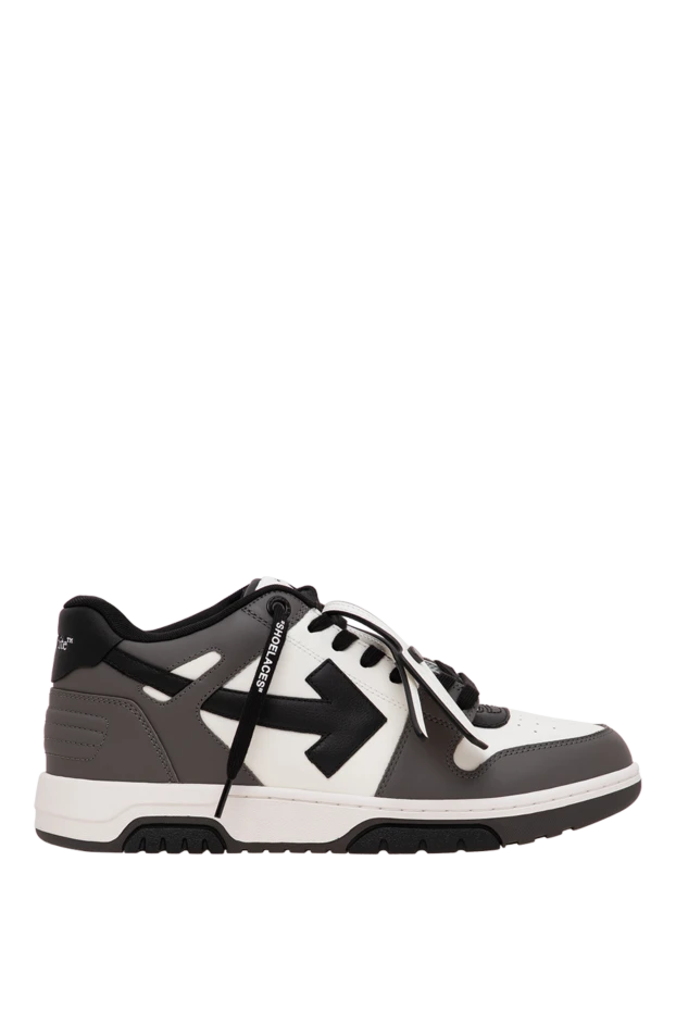 Off-White мужские кожаные комбинированные кроссовки out of office с контрастными стрелками 196650 - фото 1