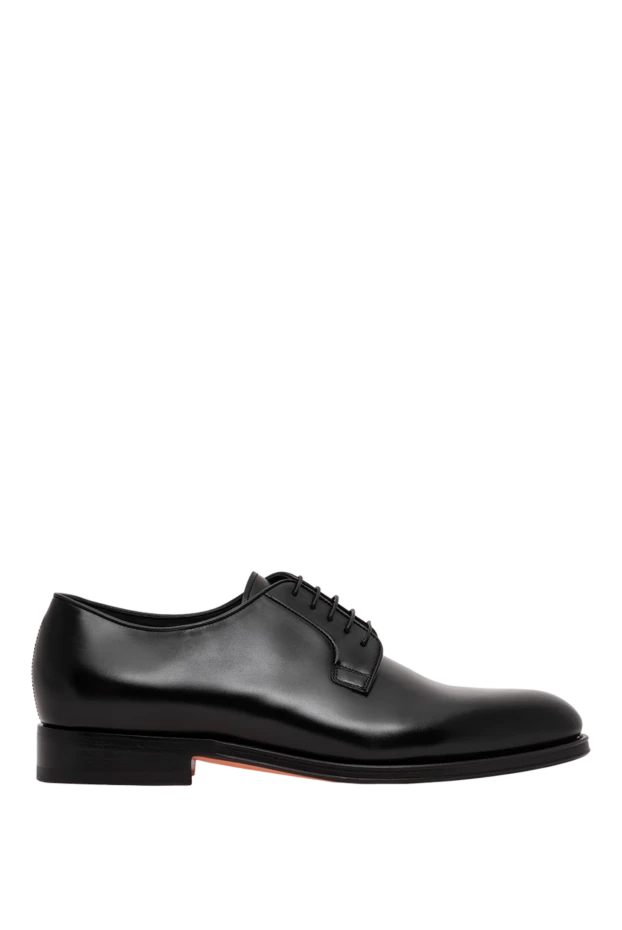 Santoni men's black leather classic style derby shoes 196654 - photo 1