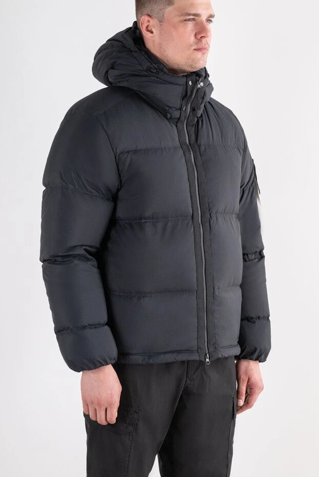 Stone Island берік қара cordura нейлонынан жасалған мамық күртеше 196709 - фото 3