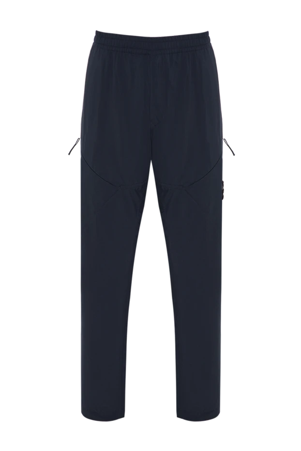 Stone Island мужские темно-синие спортивные брюки на эластичном поясе 196725 - фото 1