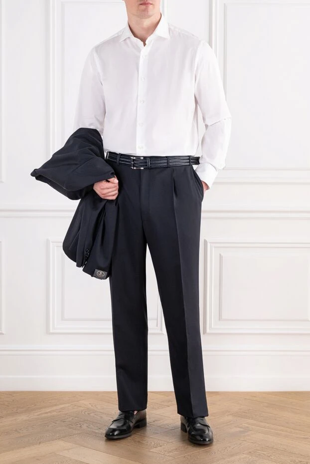 Alessandro Gherardi a crisp white men's shirt with a classic silhouette and a notched shark collar. 196749 - photo 2