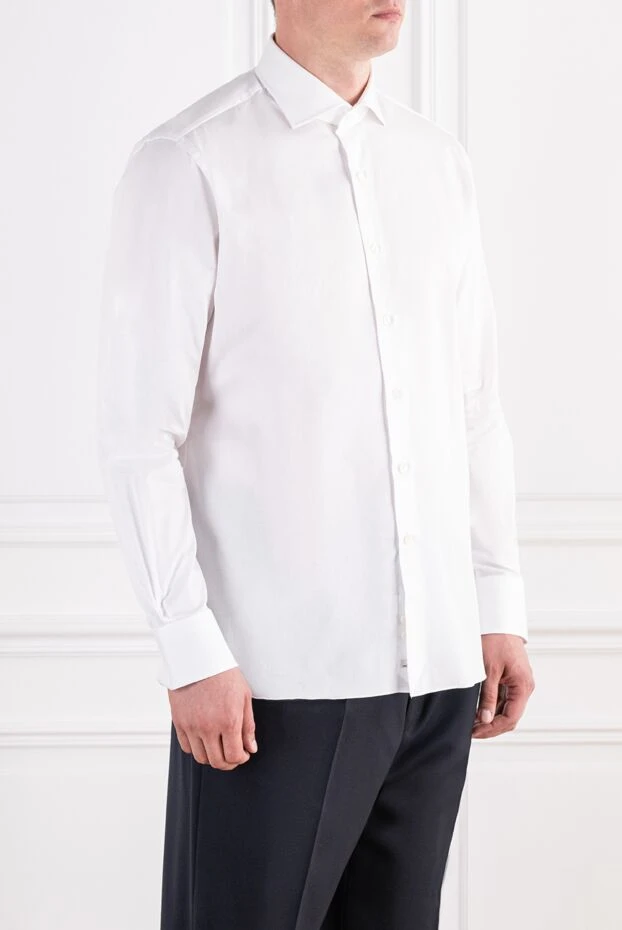 Alessandro Gherardi a crisp white men's shirt with a classic silhouette and a notched shark collar. 196749 - photo 3