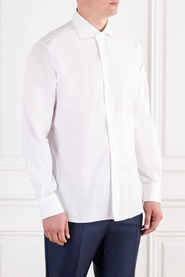 Alessandro Gherardi a premium, crisp white cotton shirt with a wide, cutaway collar. 196753 - photo 3