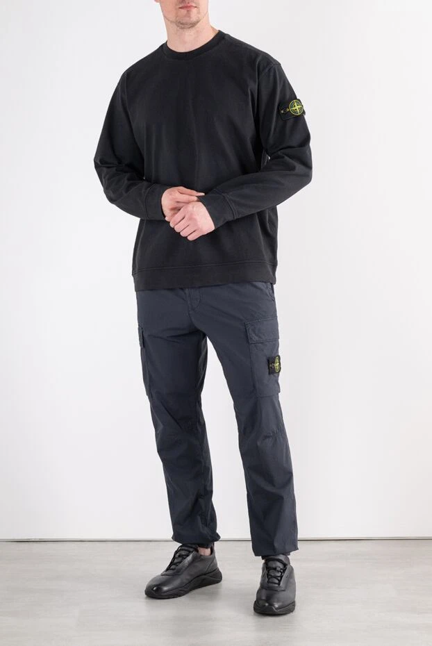 Stone Island мужские серые брюки-карго из тонкого эластичного хлопка 196761 - фото 2