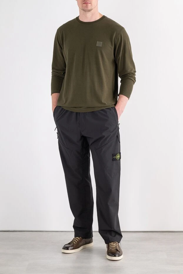 Stone Island мужские черные брюки с боковыми карманами 196762 - фото 2