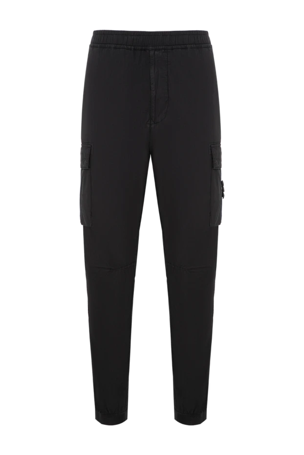 Stone Island черные мужские брюки-карго на кулиске 196776 - фото 1
