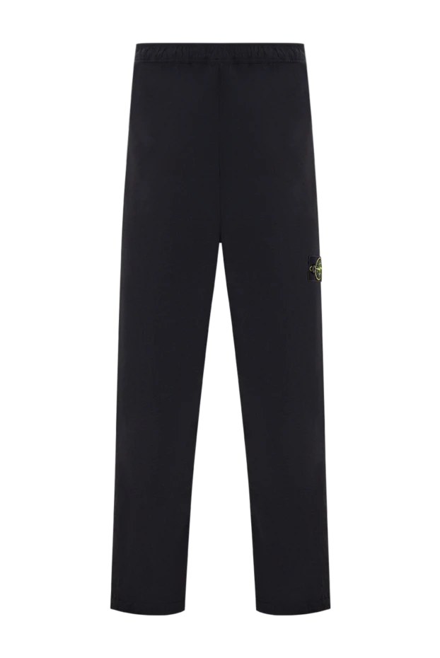 Stone Island темно-синие мужские спортивные брюки с патчем 196777 - фото 1