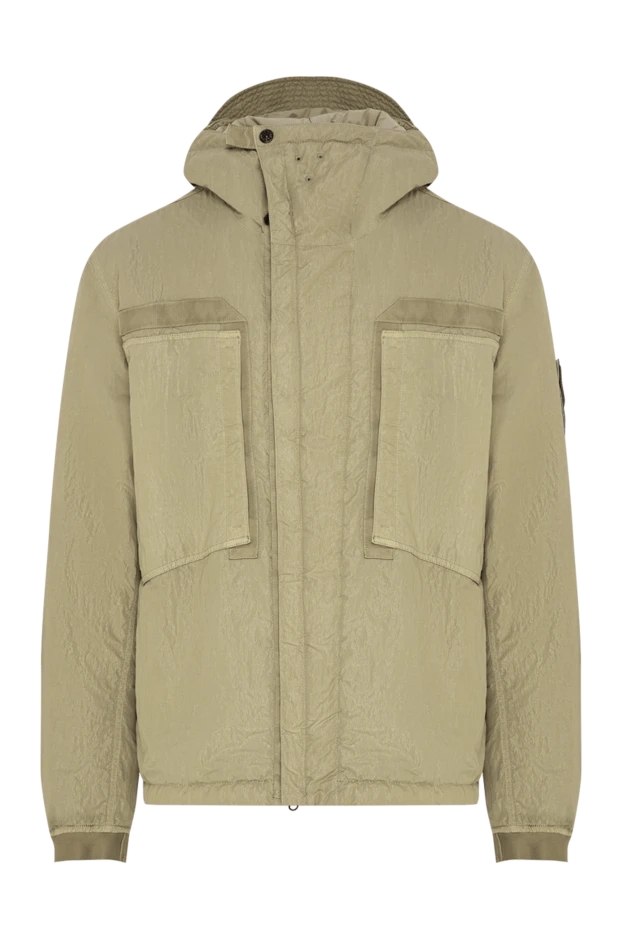 Stone Island хаки түсті көп қалталы зығыр түсті бомбер күртеше 196802 - фото 1
