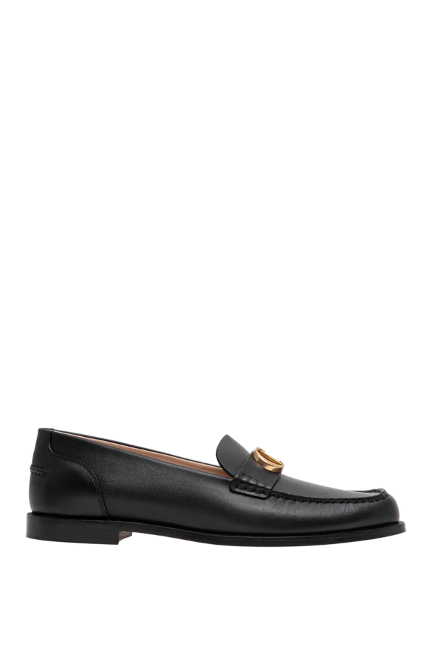 Dior black leather palais loafers with gold monogram on the vamp 196880 - photo 1