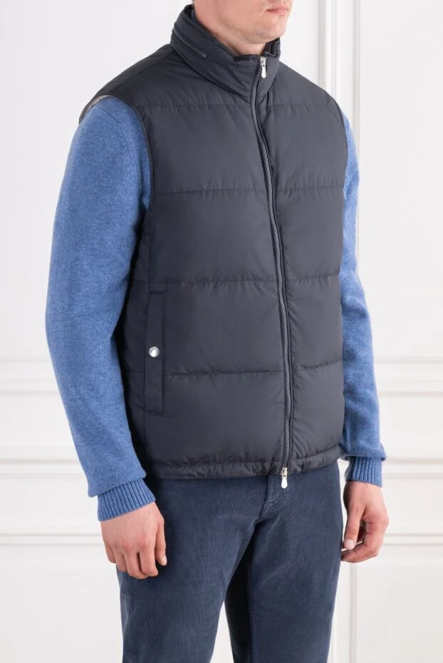 Brunello Cucinelli стеганый пуховый жилет из матовой непромокаемой ткани с воротником-стойкой 197358 - фото 3
