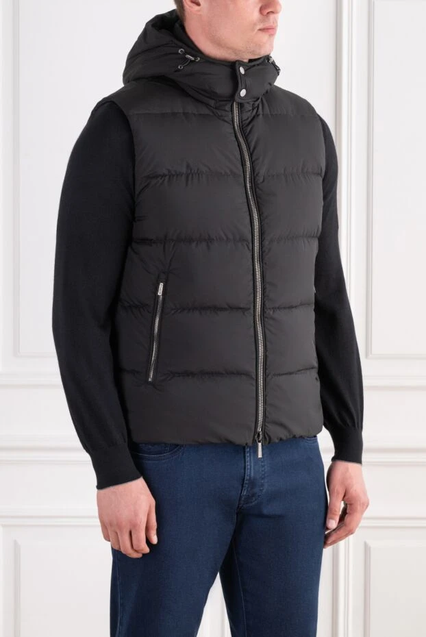 Moorer insulated down vest with a voluminous removable hood 197392 - photo 3