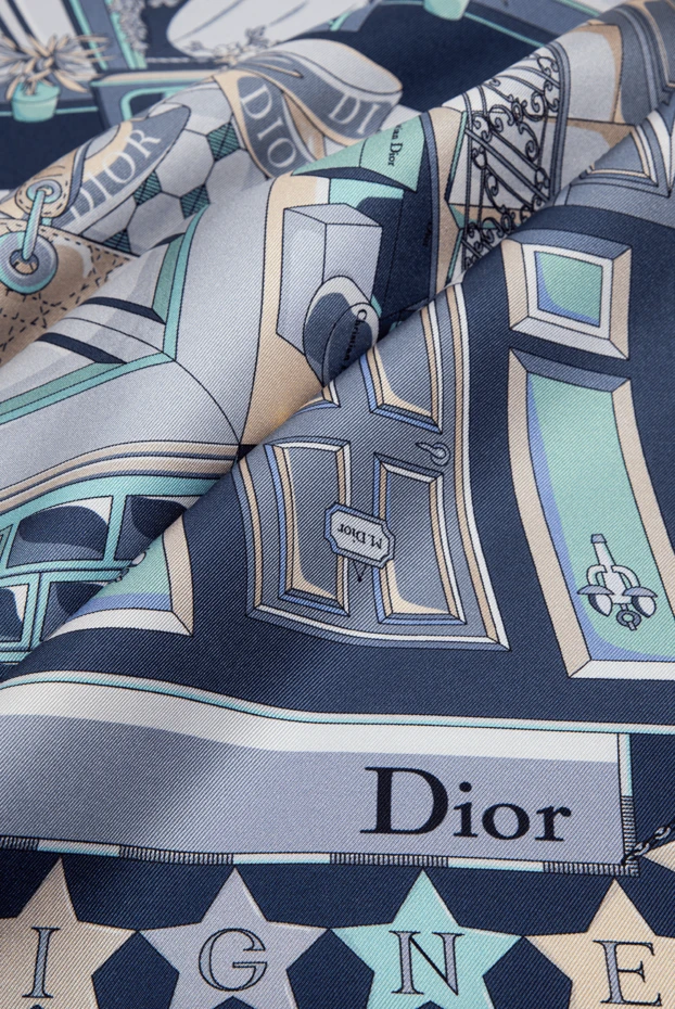 Dior шёлковый платок-каре inside dior avenue 90 с архитектурным принтом 197485 - photo 3