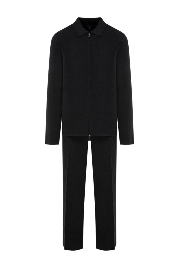 Loro Piana men's black knitted suit made of cashmere, silk and wool 197504 - photo 1