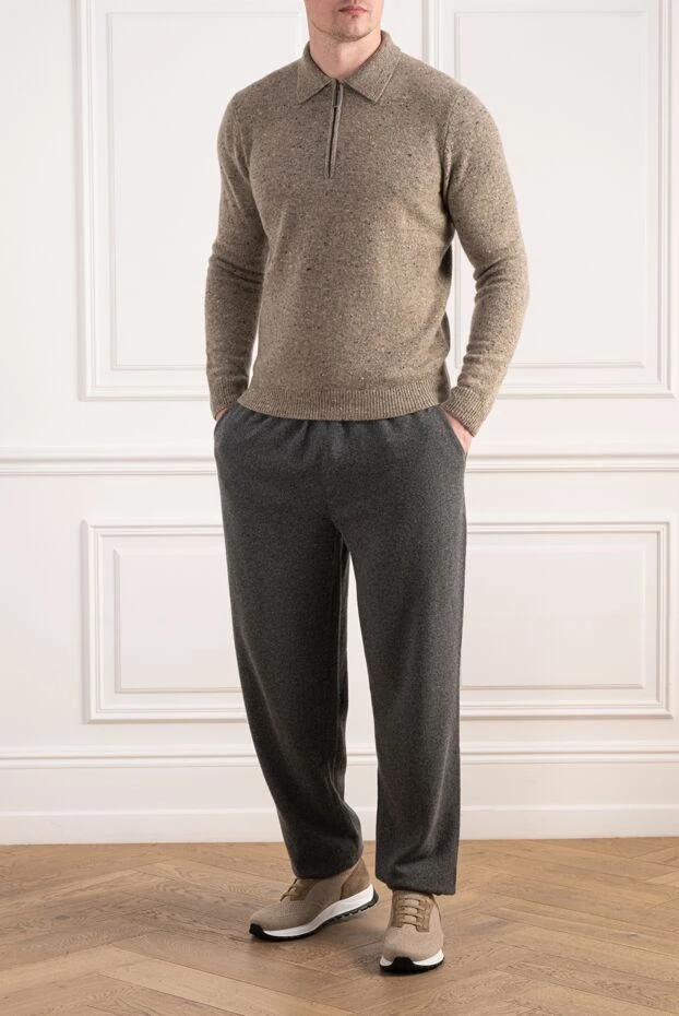 Loro Piana heathered joggers in rare premium baby cashmere with drawstring 197508 - photo 2