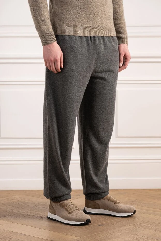 Loro Piana heathered joggers in rare premium baby cashmere with drawstring 197508 - photo 3