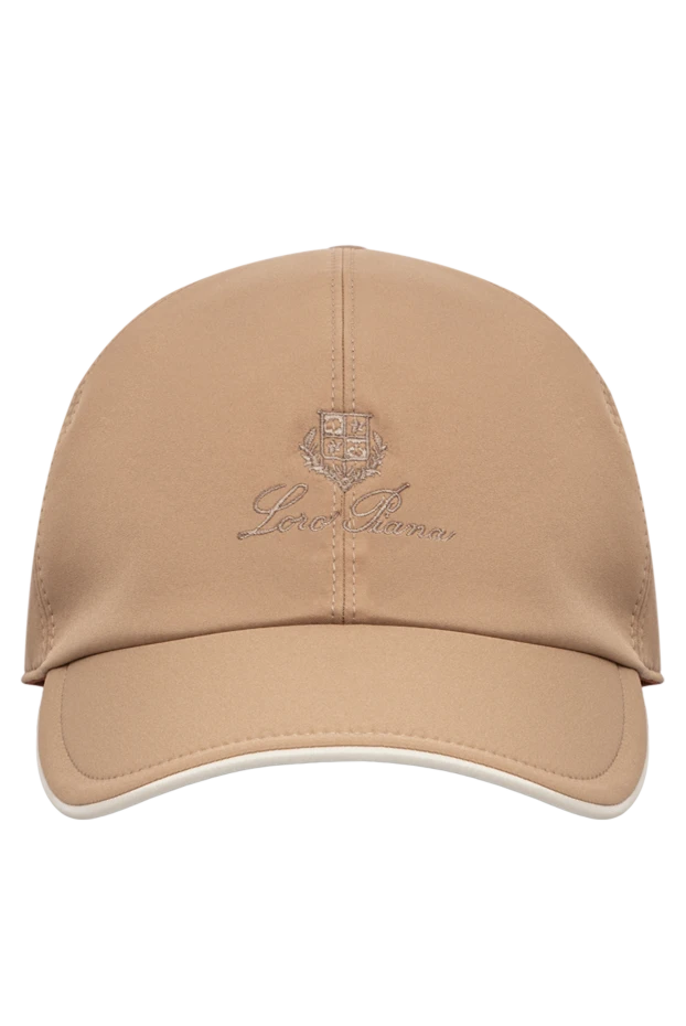 Loro Piana men's camel microfiber baseball cap with contrast piping 197510 - photo 1
