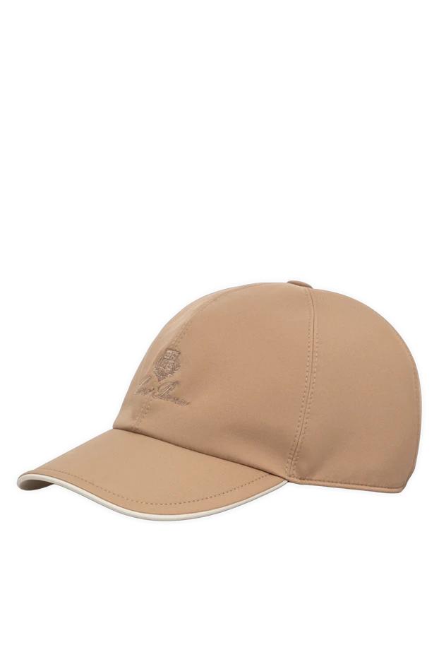 Loro Piana men's camel microfiber baseball cap with contrast piping 197510 - photo 3